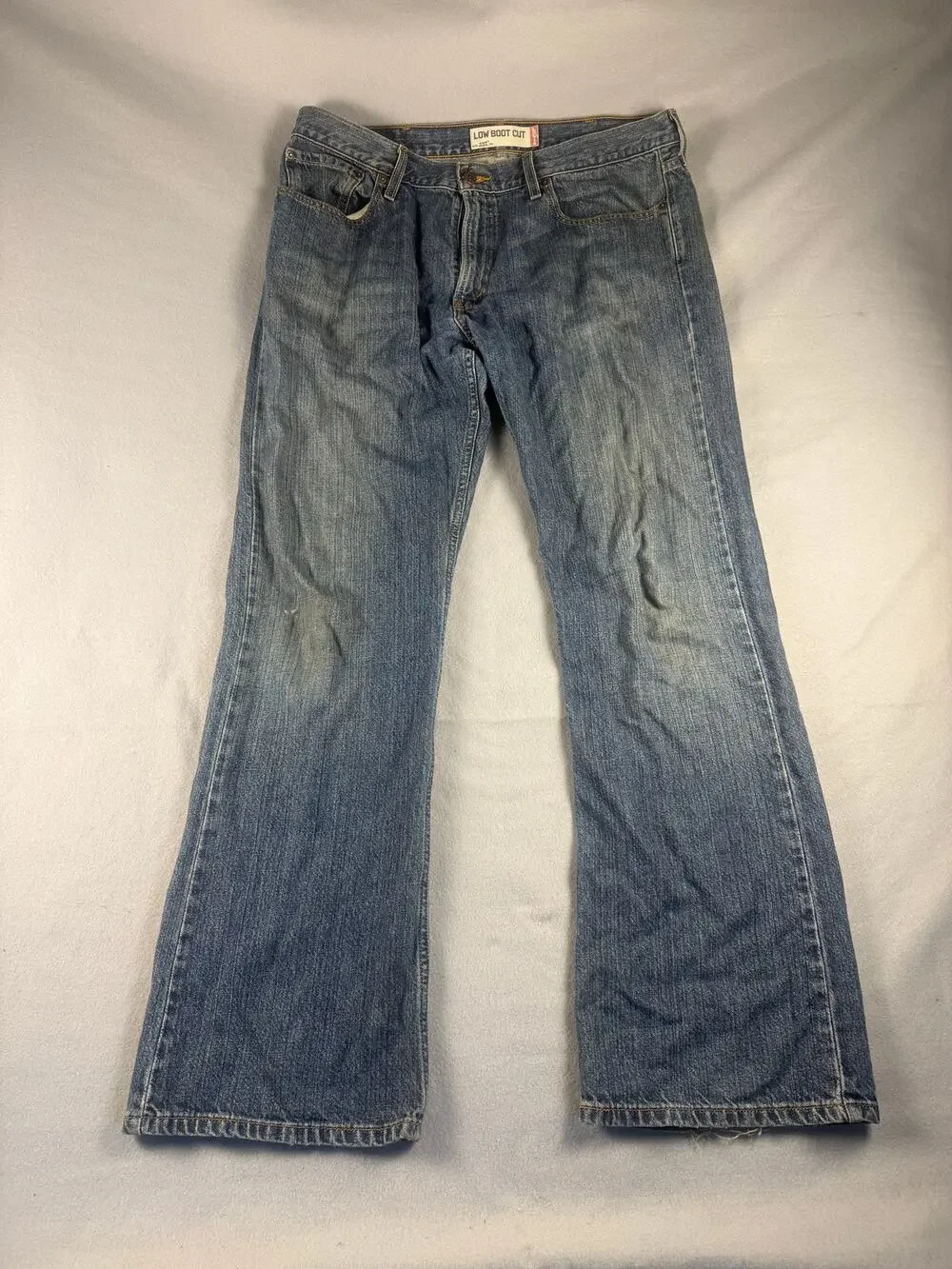 Levi's 527 Jeans Mens 38x34 Blue Low Bootcut Medium Wash Denim Cowgirl Western